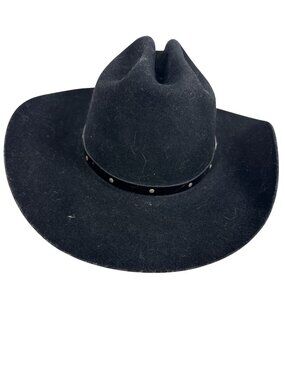 Silver Spur Cattleman Premium Wool Felt Black Cowboy Hat Western-Style Mens